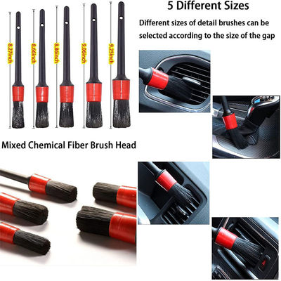 17 Stück Rotbohrer Weichbürsten Set Auto Detail-Bürste Für Auto Rad Reifenwaschen