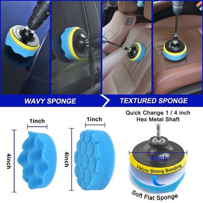 21 Stück Autoreinigungswerkzeuge Ausrüstung zum Polieren Sponge Pads für Räder Armaturenbrett Innenraum