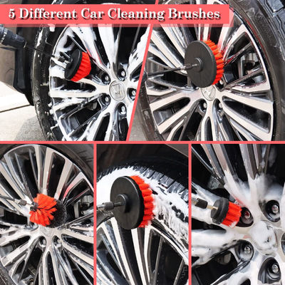 24 Stück Autodetail-Bürste Set Bohrer weiche Bürsten Wasch-Kit mit Reinigungsgel für Innenraum Außenräder Armaturenbrett