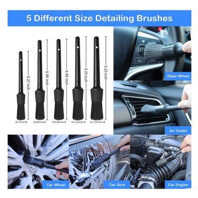 18 PCS Auto-Detail-Bürsten Auto Wasch-Bürsten-Kit zum Reinigen von Auto-Rädern