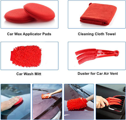 19 Stück Autodetail-Pinsel-Set mit Handtasche für alle Zwecke