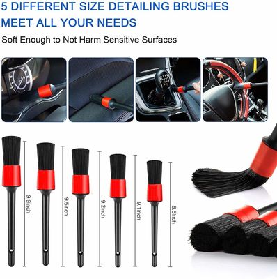 19 Stück Autodetail-Pinsel-Set mit Handtasche für alle Zwecke