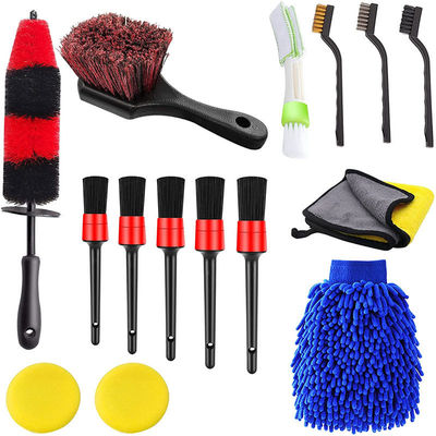 12PCS Auto Car Detail Brush Vent Reiniger Tool Kit für Reifen Armaturenbrett Innen Außen