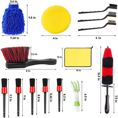 12PCS Auto Car Detail Brush Vent Reiniger Tool Kit für Reifen Armaturenbrett Innen Außen
