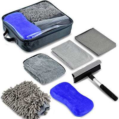 Auto Waschen Mikrofiber Stoff Weiches Breschel Detaillierung Bürste Set 7pcs