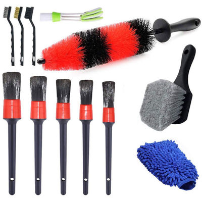 12PCS Auto Car Detail Brush Vent Reiniger Tool Kit für Reifen Armaturenbrett Innen Außen