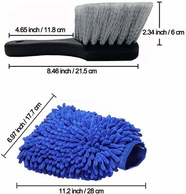 12PCS Auto Car Detail Brush Vent Reiniger Tool Kit für Reifen Armaturenbrett Innen Außen