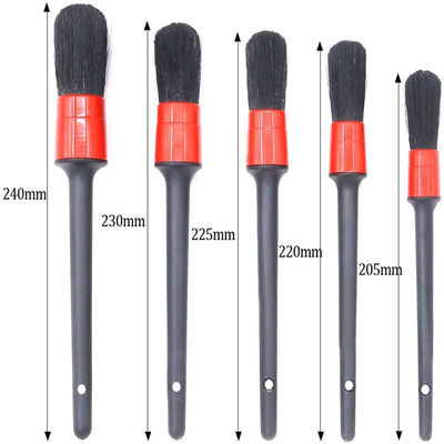 Boar Bristles Innenraum Auto Detail Bürste Pack 5pcs für Leder Reinigung