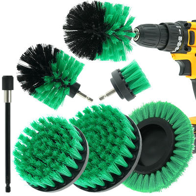 Grüne 7Pcs Bohrbürste Anschluss Kit Power-Scrubber Bürstenreinigung Sets