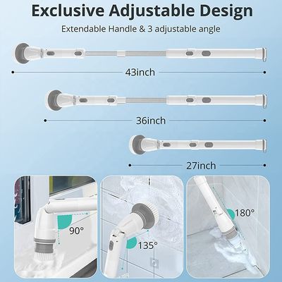 Rückziehbare elektrische Reinigungsbürste Spin Reiniger für Badezimmer 2500mAh