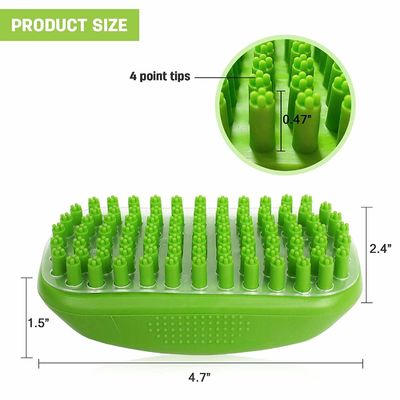 Bad beruhigend Hundewaschmaschine Rubber PET-Massage-Bürste für lange kurze Haare