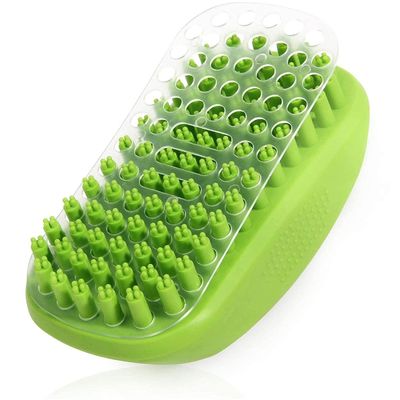 Bad beruhigend Hundewaschmaschine Rubber PET-Massage-Bürste für lange kurze Haare