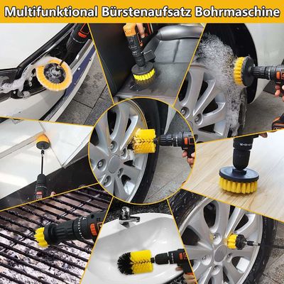 7 Stück Bohrbürsten Power-Scrubber Reinigung für Autofelgen Küche