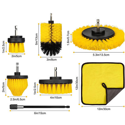 7 Stück Bohrbürsten Power-Scrubber Reinigung für Autofelgen Küche