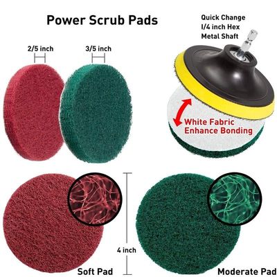 6pcs Bohrreinigung Bürste Anschlüsse Sets Power-Scrubber für Autowaschen Bad
