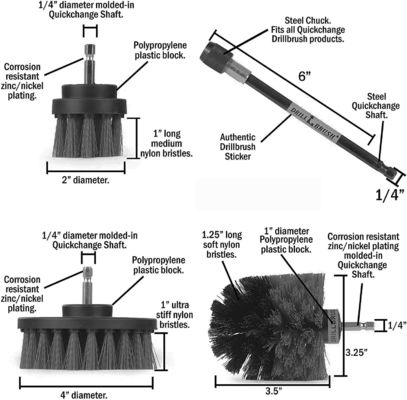 Elektrische Bohrmaschine mit Reinigungsbürste