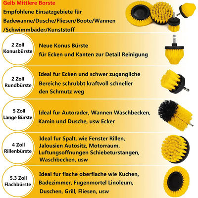 Mittlere Bürste Bohrbürste mit schnell wechselnder Welle und anpassbarer Farbe