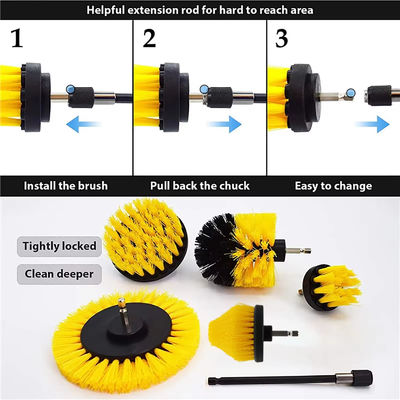 Bohrbürstechnik Bohrbürstechnik mit gelber Farbe