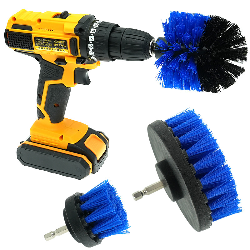 3 Stück Bohrbürsteinbau Set-Scrub-Bürste Power-Scrubber Bohrbürsteinbau