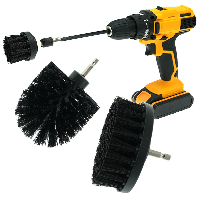 Kabellose Bohrbürste Bürste Anschluss Power Scrubber Set 4 Stück