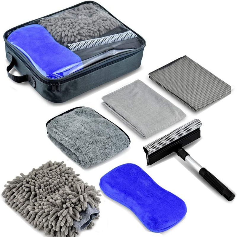 Auto Waschen Mikrofiber Stoff Weiches Breschel Detaillierung Bürste Set 7pcs
