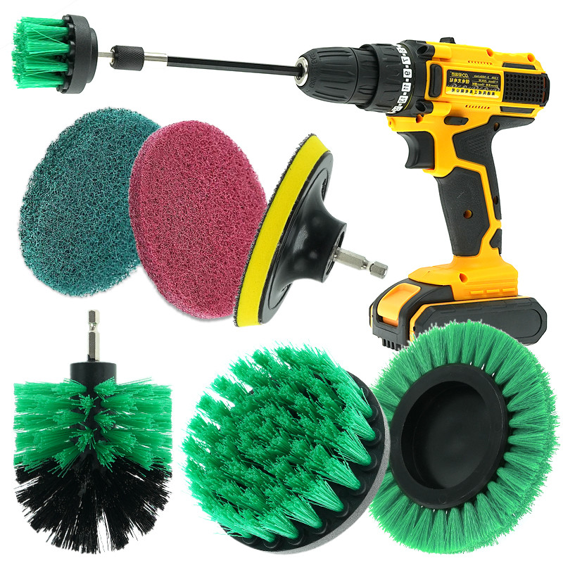 Flächeneinstellungs-Flammenbohr-Bürsteinlage-Radreiniger-Scrubber-Set
