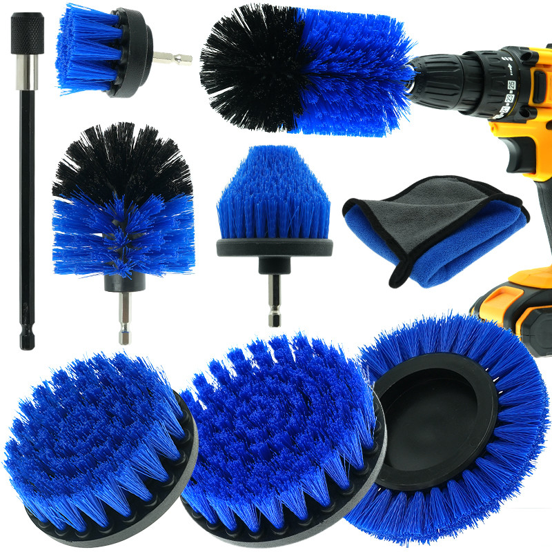 9PC Blaue Felsbrust Bohrbohrung Anschluss Schwamm Auto Rad Detail
