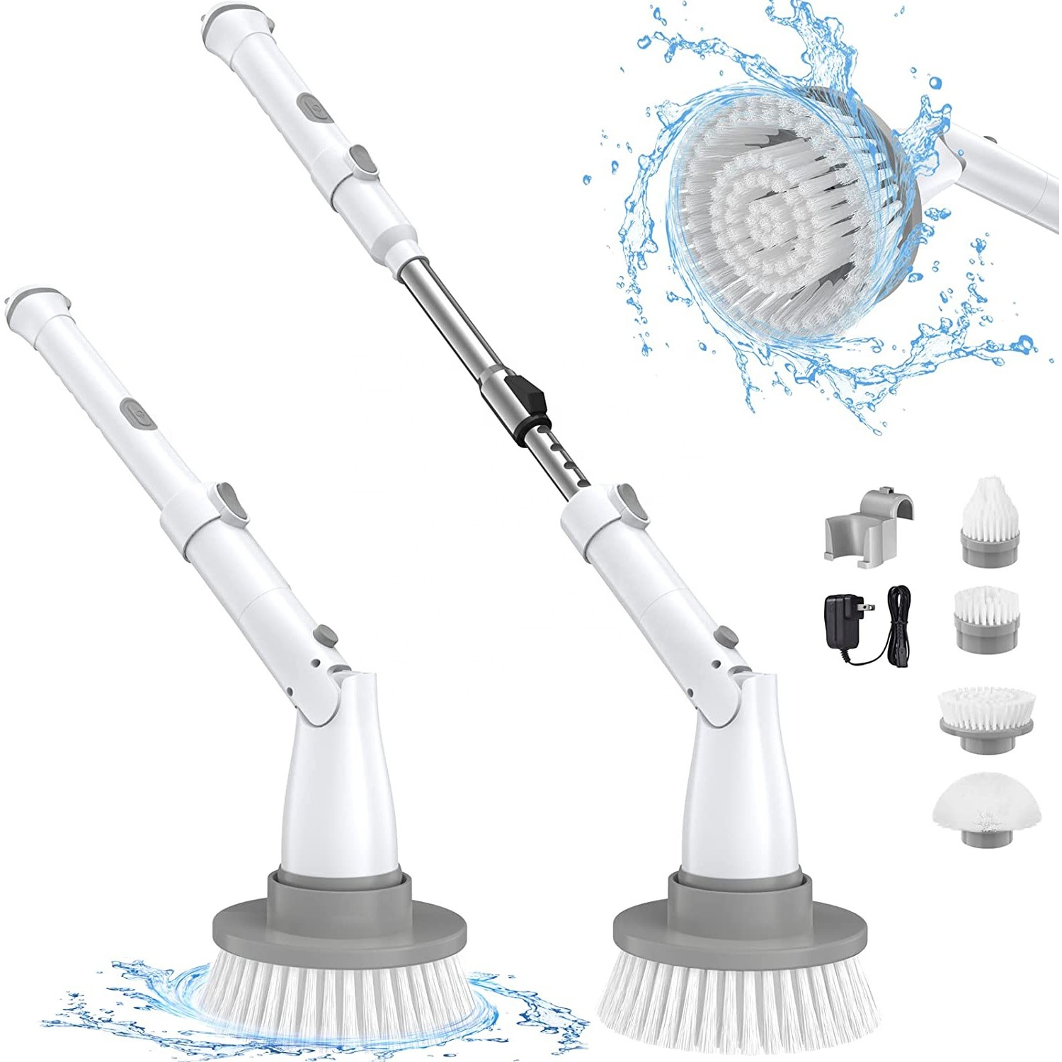 Batteriebetriebene elektrische Spin-Scrubber-Reinigungsbürste 2500mAh