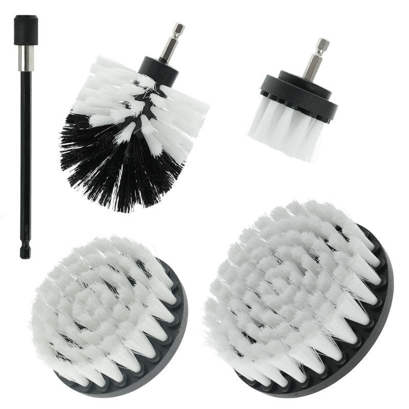 5 Stück 2,5 Zoll Bohrmaschine Schrubber Bürste Power Schrubber Bürste Bohrmaschine Anschluss für Auto Detail