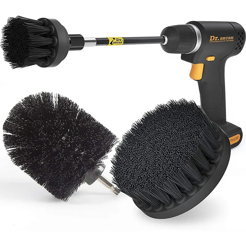 Kabellose Bohrbürste Bürste Anschluss Power Scrubber Set 4 Stück