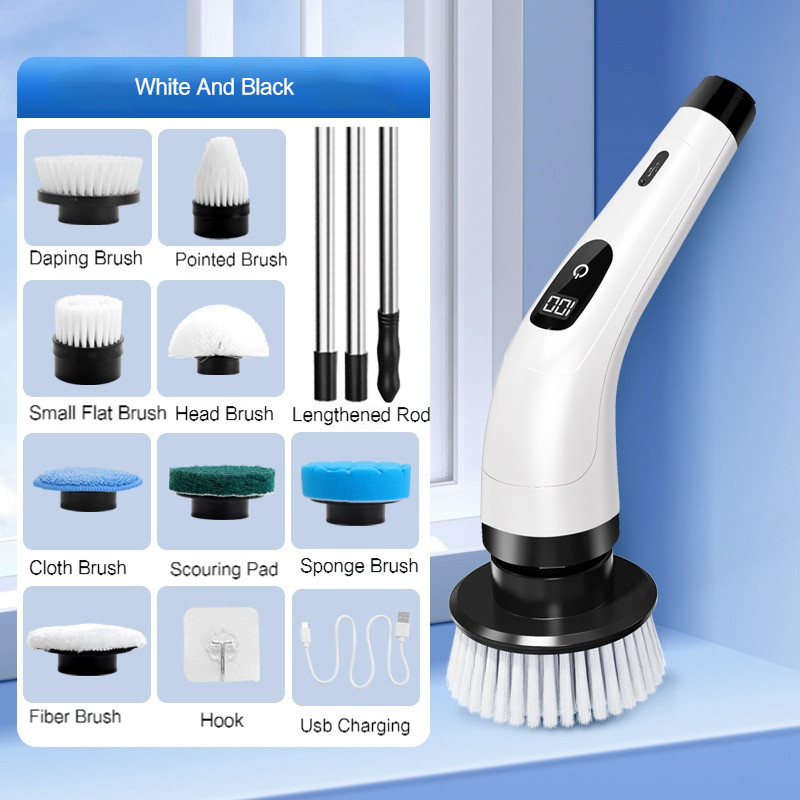 Neuer 9in1 elektrischer Spin-Scrubber mit Display