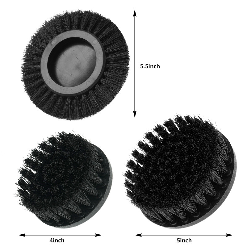 Strombohrbürste Set Schwarz Farbe Härteste Bürste Mit 3pcs