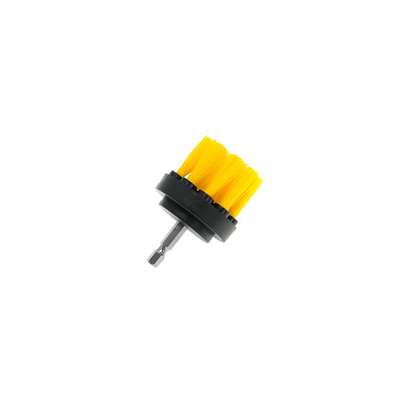 Gelb 2 Zoll Pp Material Mittlere harte Bürste Rote elektrische Bohrbürste für die Reinigung von Autos
