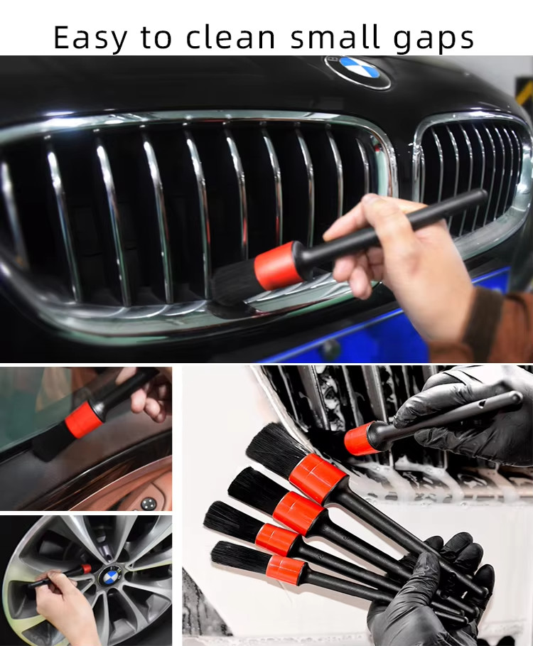 Detailbürste für Auto 5 Pack Auto Schwarz Detailbürste